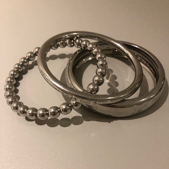 Authentic Dolce & Gabbana silver bangles - Picture 3 of 9